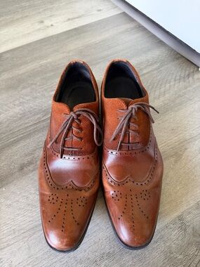 Stacy Adams Cognac Brown Wingtip Oxfords
